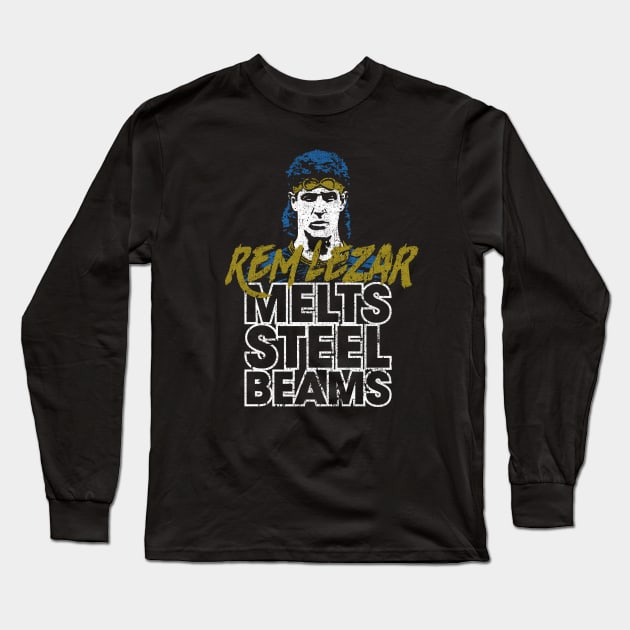 Rem Lezar Melts Steel Beams Long Sleeve T-Shirt by huckblade